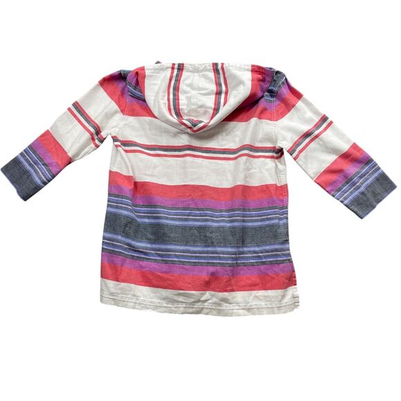 Tommy Bahama Medium Hooded Sunset Striped Multi Color Tunic 100% Cotton - Picture 5 of 5
